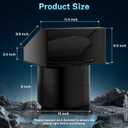 HG Power 10 Inch Hooded Wall Vent with Mesh Screen and Damper, Galvanized Steel Exhaust Vent, for Wall, Kitchen, Range Hood Air Ventilation, HVAC Duct Air Exhaust, Black