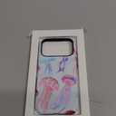 for iPhone 17 Pro Case - Wireless Charging Compatible - Dual-Layer Hard Shell + Silicone Cover - Shockproof Protective Phone Case with Trendy Designs for Women - Colorful Jellyfish