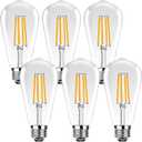 ST19 Vintage LED Edison Bulbs,25W Equivalent Outdoor LED Light Bulbs,Antique LED Filament Bulb E26 Base,2.5W Warm White 2200K,250LM,Non-Dimmable,Clear Glass,6 Pack