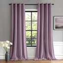 MIULEE Velvet Curtains Lavender Light Purple Elegant Grommet Thermal Insulated Soundproof Room Darkening Curtains/Drapes for Classical Living Room Bedroom Decor 52 x 96 Inch Set of 2