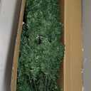 HOLLO STAR 7.5 ft Prelit Christmas Tree with 351 LED Lights, App Control, Artificial Pencil Christmas Tree with Multi-Color RGBW Lights, 1053 Branch Tips, Skinny, Metal Base, for Home, Party