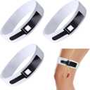 Foley Catheter Leg Strap, Non-Slip Adjustable Band, Catheter Holder for Secure Drainage, Soft-Touch Fabric Comfort 3-Pack, 23.6" x 1.6" Durable (Pure-White)