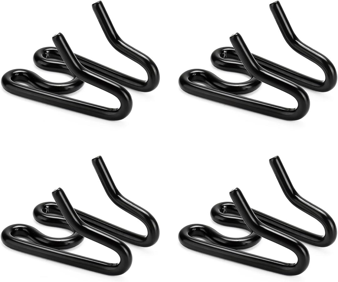 Dog Collar Extra Links Designed for Training Collars (4 Pack) Steel Chrome Plated Dog Training Collar Links (4.00mm, Black)