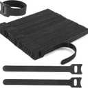 126 PCS 6 Inches Reusable Cable Ties, Adjustable Cord Straps, Wire Organizer, Cord Wrap and Hook Loop Cable Management - Black