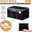 StoreHappily Heavy-Duty & Extra Capacity Moving Bags with Backpack Straps, Storage Totes with Double Zipper & Strong Handles, Packing Bags Alternative to Moving Boxes, Moving Supplies (8 Pack, Black)