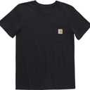 Carhartt Kids' Short Sleeve Pocket T-Shirt Tee Shirt (Black,  S-8/ 10)