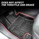 Powerty Floor Mats for 2019-2024 2025 Toyota RAV4 Accessories All Weather Floor Liner 3D TPO 1st & 2nd Row Floor Mat Heavy-Duty Floor Liners(FIT All Models)