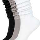 Kamo Fitness Cozy 3-Pair Pack - Scrunch Long Crew Socks for Women, Soft & Breathable Boot and Slouch Socks, Size 5-9 (Mixed)