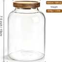 Bekith 2 Pack Large Glass Food Storage Jar with Airtight Wooden Lid, 66 FL OZ(1950ml) Glass Food Canister for Kitchen and Pantry Organization, Storage Containers for Coffee, Rice, Sugar, Flour