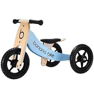 banana bike Balance Bike Wooden - Toddler Balance Bike 1+ Year Old and Above Kids - Eco-Friendly Kids' Balance Bikes - First Bike Gift for Birthday, Christmas, New Year - Wooden Toy for Kids