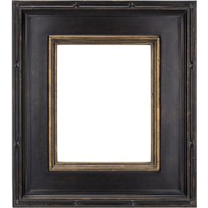 Creative Mark Museum Plein Aire Ornate Picture Frame - 8x10 - Antique Black W/Gold - Pack of 1, High-End Antique Style Frames - Open Back with No Glass or Backing