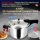 4.22QT Small Stainless Steel Pressure Cooker, Premium Quality, Quick Cooking, Heavy Duty Construction, Safe Lock Design,olla de presion,para cocinar,instant pot