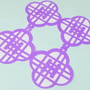 100 Pack K-pop Theme Purple Napkins Paper 6.5''x 6.5'' Disposable Every Day with Chinese Knot Party Supplies Birthday Purple Napkins Paper for Party Supplies