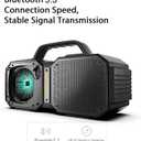 BUGANI Shock Bluetooth Speaker, Portable Bluetooth 5.3, Waterproof, 60W Super Power, Outdoor Speaker, Black(New Model)