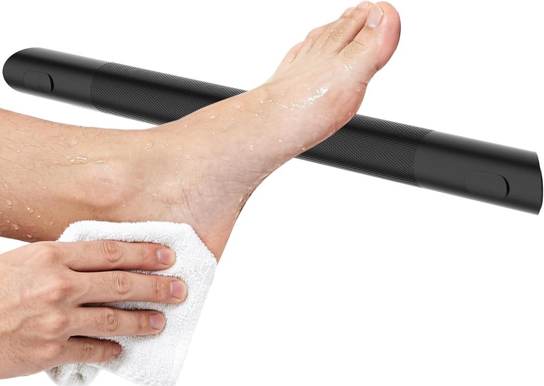 Heavy Duty Shower Foot Rest Bar 13in, 300 Lbs Capacity, Non-Slip & Rustproof Stainless Steel Shower Footrest for Shaving Legs, Wall Mounted Corner Shower Step for Small Bathrooms, Matte Black
