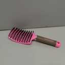 Bsisme Hair Brush, Curved Vented Brush for Faster Blow Drying, Professional Styling Hair Brushes for Women and Men, Paddle Detangling Brush for Wet Dry Curly Thick Straight Hair, Pink