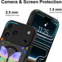 MZELQ Magnetic Case for iPhone 17 Pro Max 6.9 Inch, Clear Butterfly [Compatible with Magsafe Charging] Translucent Matte Hard Shockproof Camera Protection Cover for Women Men, Frosted Black