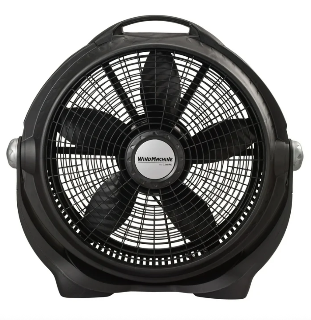Lasko Wind Machine Fan, Air Circulator Fan with 3 Speeds, 20" Model 3300, Black
