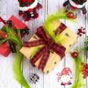 2 x 8 Pcs Lime Green Curly Tree Picks with Red Ball Christmas Tree Topper Ornaments 18.5" Faux Pampas Grass Decor Christmas Artificial Green Stems for Xmas Wreath Craft Decorations (8)