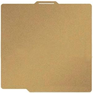 PEI Sheet for Bambu Lab X1/X1C/P2S/P1P/P1S/A1 Carbon Build Plate Heated Bed Spring Steel Flexible Platform 257.5x257.5 mm Double Side Textured Board for 3D Printer (Gold)