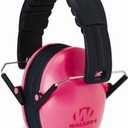 Walker's Youth Childrens Low Profile Padded Headband Adjustable Folding Noise-Reducing Hearing Protection Earmuffs (Pink)