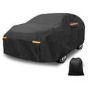 X AUTOHAUX Car Cover Outdoor Waterproof Sun Rain Snow Hail Protection with Left Side Door Zipper 210D-PU for Kia Carnival