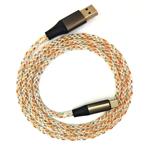 Generic RGB Glowing USB C Cable up to 6A/66W Fast Charging, Gradual LED, USB C to A, Durable & sync, for Android Phone, Speaker and More USB Device, 3.2ft (1.0m)