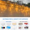 2 x Hooks for Outdoor String Lights, 24 PCS Waterproof Christmas Light Clips Outdoor with Adhesive Strips, No Tools UV-Resistant String Light Hooks for Patio Decor