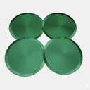 HDO 4PK Fringe Placemat Green