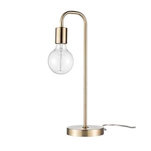 GLOBE Electric 67433 Holden 18" Table Lamp, Matte Brass, Modern, Night Stand, Bedroom Décor, Living Room, Bedside Light