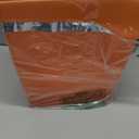 iDesign Small Plastic Bathroom Trash Can, Slim Rectangle Garbage Bin for Bedroom, Office, Dorm, Orange (Tango)