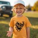 Halloween Shirts for Kids Toddler Boys Girls Pumpkin Shirts Ghost T-Shirts Clothes Short Sleeve Cotton Tee 2-8T (Orange)