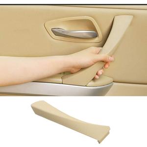Jaronx Left Side Door Handle Outer Covers for BMW 3 Series E90/E91, Interior Left Rear Doors Handle Clasp Trim Covers (Fits:BMW 323 325 328 330 335 2004-2012)(Beige)