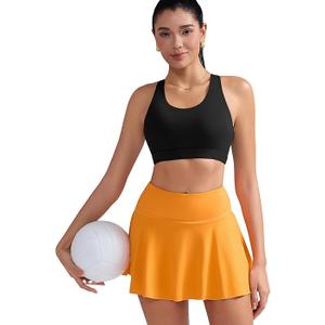 RUNNING GIRL Sports Bra for Women, Criss-Cross Back Padded Strappy Sports Bras Medium Support Yoga Bra with Removable Cups  (Black, M)