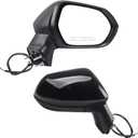 Dasbecan Passenger Side Mirror Compatible with Toyota Corolla 2020-2025 Sedan Power Adjustment Manual Fold Non-Heated Paint to Match Right Rearview Door Mirror Assembly Replace TO1321391 3Pins Black