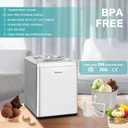 Homtone 2.64 QT Ice Cream Maker with Built-in Compressor, No Pre-Freezing