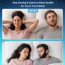 Forzacx Anti Snore Chin Strap - Breathable Chin Strap Snoring Solution, Effectively Reduce Snoring, Non-Stick Hair, Don't Fade - Black