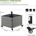 LEWIS&WAYNE Outdoor Umbrella Base with Fillable Planter Box Heavy Duty Patio Umbrella Stand with 4 Wheels Rolling Umbrella Holder for Outdoor Patio Deck Garden, 18 x 18 x 19 inches