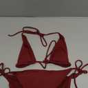 ZAFUL Women's Bikini High Cut Two Piece Swimsuit Bathing Suits (Medium, 1-Plum Pie)