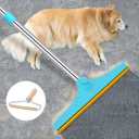 Carpet Rake for Pet Hair Removal - Reusable Pet Hair Remover, 60” Adjustable Long Handle Cat Dog Carpet Rake Scraper with Patented Design, Dog Hair Rake Brush for Rugs, Mats