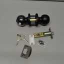 BESTTEN Keyed Entry Door Knob, Heavy Duty Entrance Door Lock, Standard Ball, All Metal, Matte Black