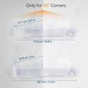Sotfamily Plastic Shower Caddy Corner (for 90° Only), 4 Pack Adhesive Corner Shower Shelves for Bathroom Organizers and Storage, Frosted Clear