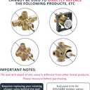 Shower Valve Handle Bathroom Shower Mixer Valve Kit, Wall Mount Rough-in Tub Shower Control Valves Round 1 Way Single Function, Female Thread, Brushed Nickel