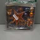 Joiedomi 36 Pcs Blue and Orange Christmas Tree Ornaments with Star Topper and Heart, Shatterproof Christmas Ball Ornaments Set, Assorted Xmas Hanging Decorations for Tree Wreath Garland Holidays