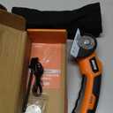 2026 Upgrade Cordless Electric Scissors with 3 Tungsten Steel Blades, 2500mAh Battery, LED Light, High-Torque Motor, Cardboard Cutter for Fabric, Cardboard, Leather, Carpet, Wire Rope Cutters (Orange)
