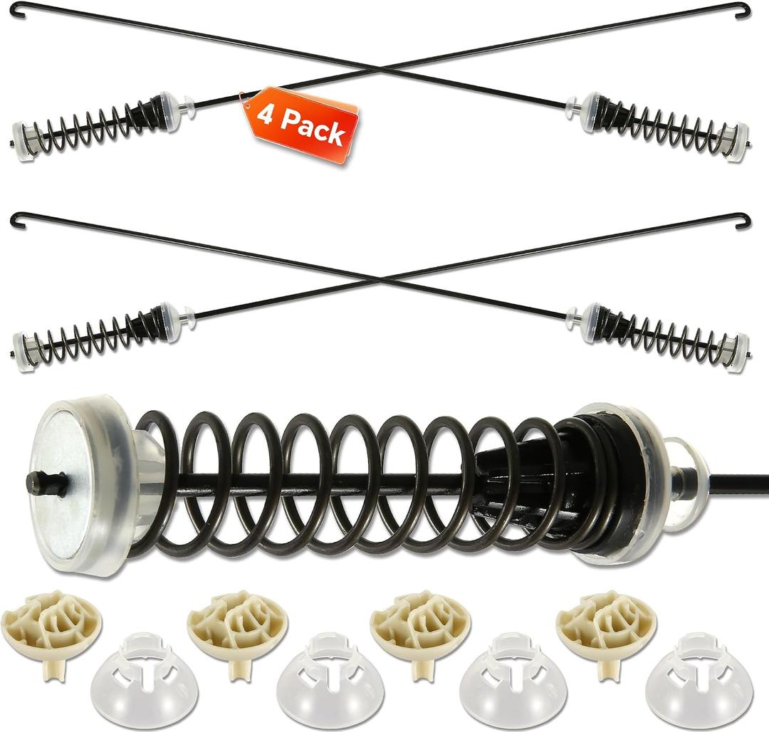 W11217817 Washer Suspension Rods Kit, 4 Pack 26.5 Inch, Replaces W11159470, W11226768, AP6329793, Compatible with Whirl-pool May-tag Ana-ma Top Loading Washer