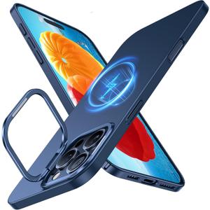 TORRAS Magnetic Slim Fit for iPhone 16 Pro Case with Stand, Compatible with MagSafe, Built-in Stash Stand, Ultra Thin 16 Pro Case, Lightweight Anti-Scratch Matte Hard Phone Case 6.3 inch, Navy Blue TORRAS Magnetic Slim Fit for iPhone 16 Pro Case with Stand, Compatible with MagSafe, Built-in Stash Stand, Ultra Thin 16 Pro Case, Lightweight Anti-Scratch Matte Hard Phone Case 6.3 inch, Navy Blue