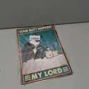 3 x Crazysign Funny Cat Bathroom Toilet Decor Sign Tuxedo Cat Your Butt Napkin My Lord Tin Sign for Cat Lovers Gift 8x12 INCH (3055)