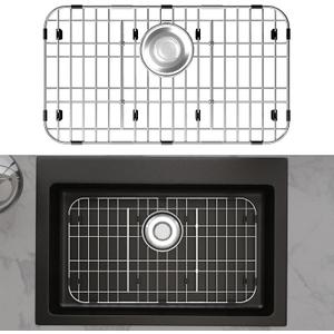 Sink Protectors for Kitchen Sink, Sink Grate Grid for Bottom of Sink, Metal Sink Rack, Bottom Basin Rack, Stainless Steel, 23" x 13"