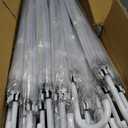 50 Pcs Wedding Clear Umbrella Bulk for Rain, Large Windproof Stick Umbrellas with White J-Hook Handle for Guests, Wedding Bride Groom Photography, Prom, Graduation, Golf, Parties, Transparent Umbrella